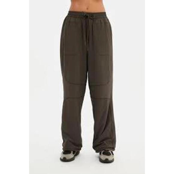 Pants - NWT Girlfriend Collection Flex Track Pant Reversible Fleece Olive Green XXL